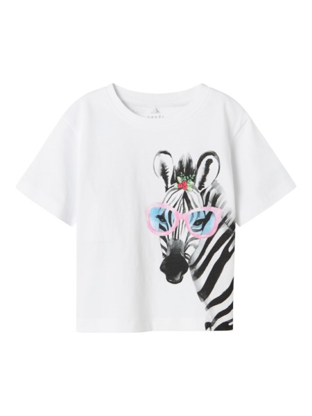 Se NAME IT T-shirt Votea Bright White Zebra hos SmartKidz