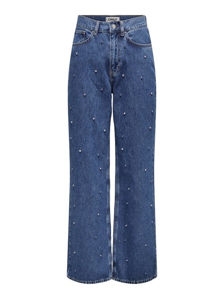 Se ONLY HW Jeans Rhinestone Hope Medium Blue Denim hos SmartKidz