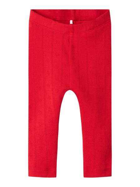 Se NAME IT Hulmønstrede Leggings Dagnes Chinese Red hos SmartKidz