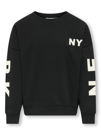 Se ONLY KIDS Sweatshirt Ditte Black New York hos SmartKidz