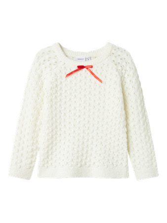 NAME IT Strik Trøje Dalone Cloud Dancer