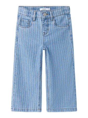 Se NAME IT Wide Jeans Rose Light Blue Denim Multi hos SmartKidz