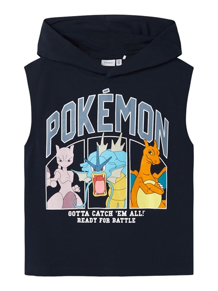NAME IT Pokemon Sweat Hætte Vest Mos Navy Blazer
