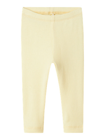 NAME IT Modal Rib Leggings Kab Pastel Yellow