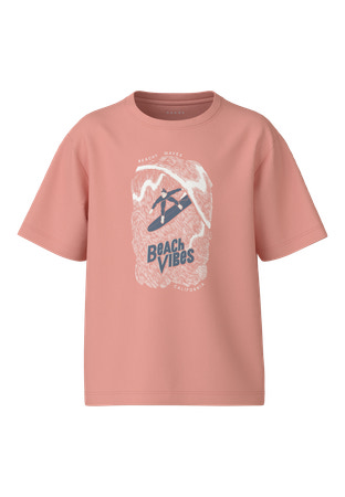 Se NAME IT T-shirt Vagno Peach Pearl Beach Palms hos SmartKidz