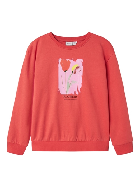 Se NAME IT Magisk Sweatshirt Fatima Spiced Coral hos SmartKidz