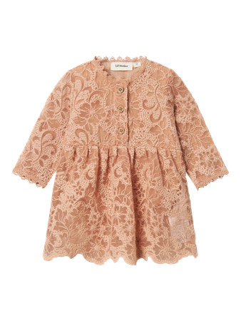Se LIL ATELIER Blonde Kjole Roseli Rugby Tan hos SmartKidz