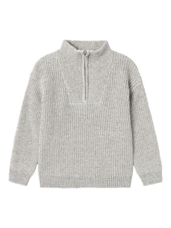 NAME IT Striktrøje Safalle Grey Melange