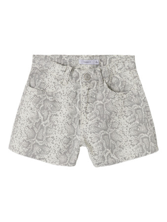 Se NAME IT High Waist Twill Shorts Rose Tofu Snake hos SmartKidz