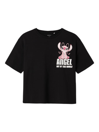 NAME IT T-shirt Aceri Stitch Black