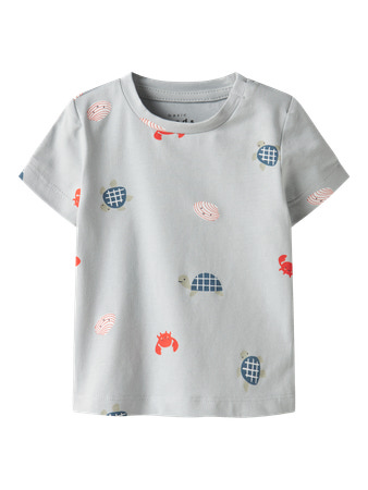 Se NAME IT T-shirt Vroels Pearl Blue Sea Animals hos SmartKidz