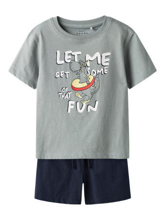 Se NAME IT Sommer Sæt Vigor Slate Gray hos SmartKidz