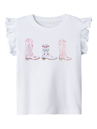 Se NAME IT T-shirt Hadia Bright White hos SmartKidz