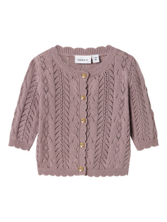 Se NAME IT Strik Cardigan Jollie Purple Dove hos SmartKidz