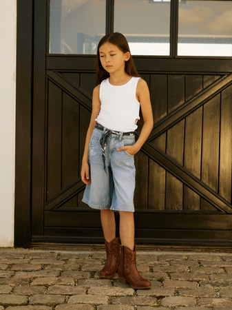 Se NAME IT Skater Denim Shorts Bella Medium Blue hos SmartKidz