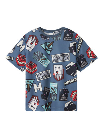 Se NAME IT T-shirt Minecraft Map Blue Mirage hos SmartKidz