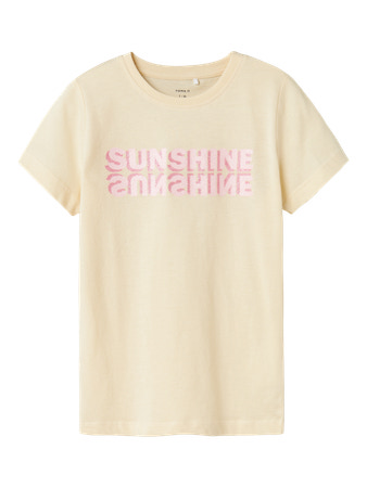 NAME IT T-shirt Jemil Bleached Sand