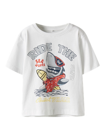Se NAME IT T-shirt Vanyo Bright White Ride hos SmartKidz