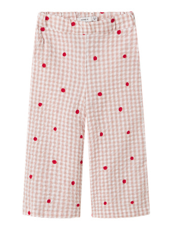 Se NAME IT Wide Pants Kamille Burnished Lilac Bright White hos SmartKidz