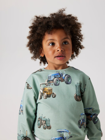 NAME IT Traktor Sweatshirt Ludvig Jadeite