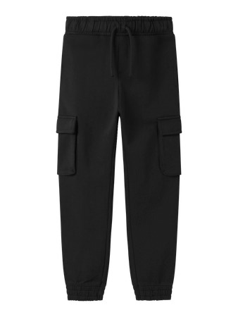 Se NAME IT Cargo Sweatpants Ollie Black hos SmartKidz