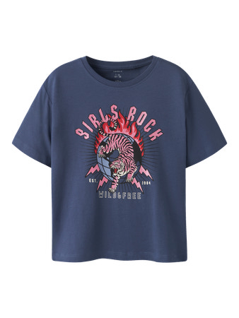 Se NAME IT T-shirt Kassandra Blue Indigo hos SmartKidz