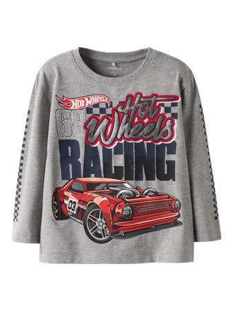 Se NAME IT Hotwheels Bluse Jarl Grey Melange hos SmartKidz
