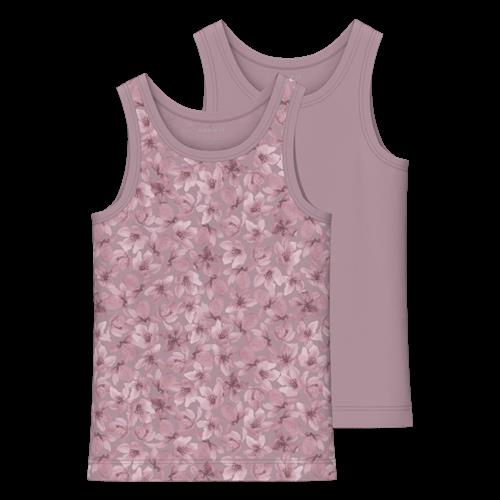 Se NAME IT 2-Pak Tanktops Flower Mauve Shadows hos SmartKidz
