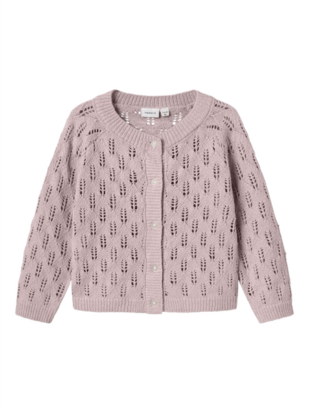 Se NAME IT Strik Cardigan Leslie Burnished Lilac hos SmartKidz