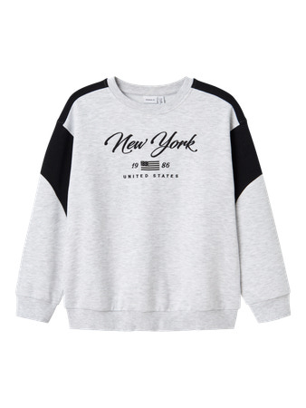 Se NAME IT Sweatshirt Kera Light Grey Melange hos SmartKidz