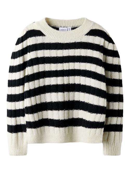 NAME IT Striktrøje Ditte Buttercream Black