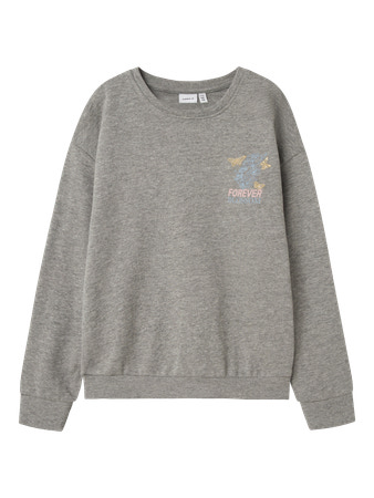 Se NAME IT Sweatshirt Lotte Light Grey Melange hos SmartKidz