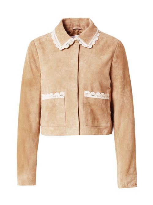 Se Daahls by Emma Roberts exclusively for ABOUT YOU Overgangsjakke 'Lucca'  lysebrun / hvid ved About You