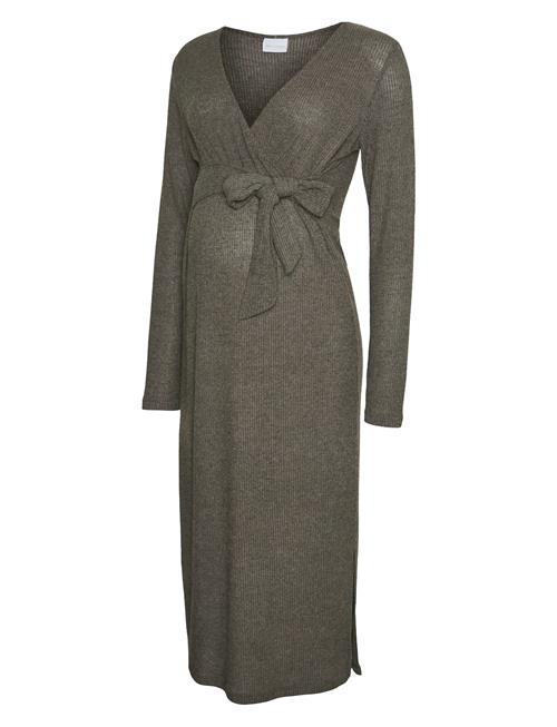 Mlannette Tess Ls Jrs Midi Dress 2F Mamalicious Brown