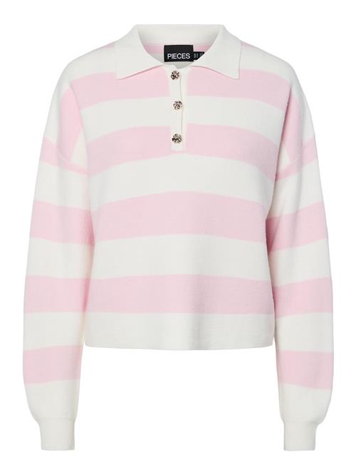 PIECES Pullover  lys pink / hvid