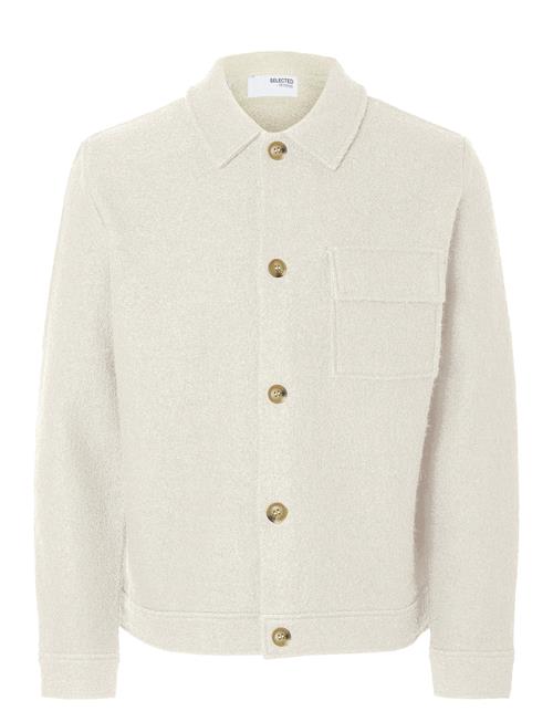 Slhnealy Ls Knit Shirt Jacket Noos Selected Beige
