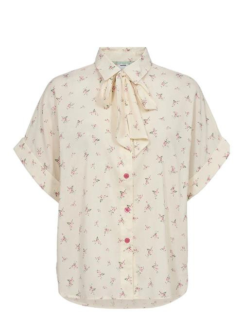 Nululiana Ss Bow Shirt Nümph Beige