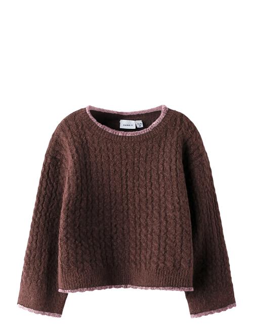 Nmfkirsten Ls Knit Name It Burgundy