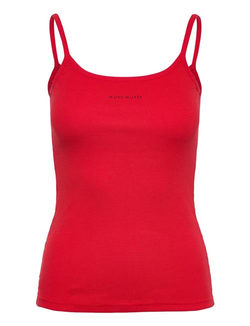 Cmsiv-To Is A Tight-Fitting Top In A Thick, Ribbed Material With A Lot Of Elasti Copenhagen Muse Red