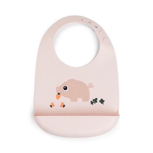 Done by Deer Silicone Bib Pigee Powder Powder One Size  Lyserød  One Size  Unisex