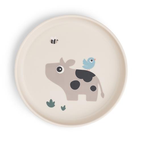 Done by Deer Foodie Plate Tiny Farm Sand Sand One Size  Beige  One Size  Unisex