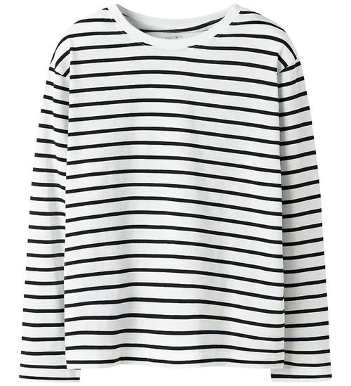 Name It Bluse - NkfLeslie - Black/Bright White