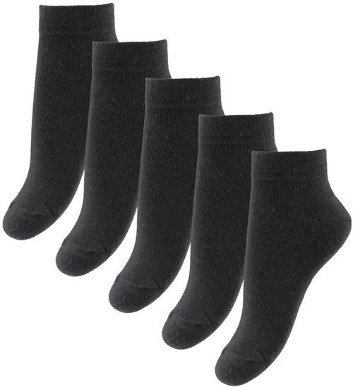 Fuzzies Ankelstrømper - 5-Pak - Sort