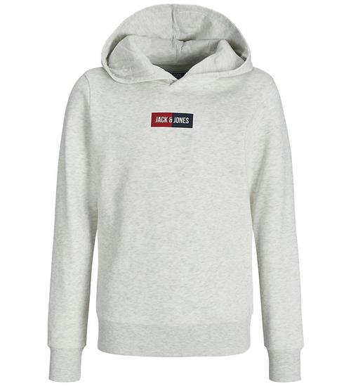 Jack & Jones Hættetrøje - JjPan - White Melange