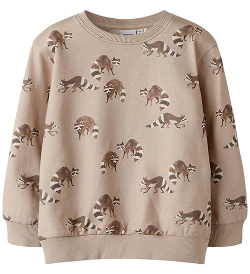 Name it Sweatshirt - NmmKeonel - Simply Taupe m. Print