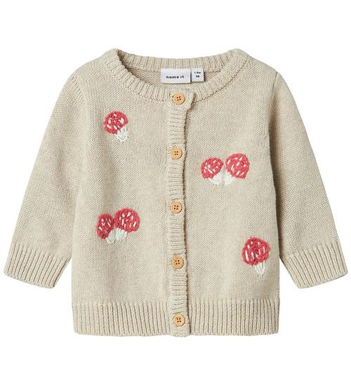 Name It Cardigan - Strik - NbfLinie - Peyote Melange m. Print