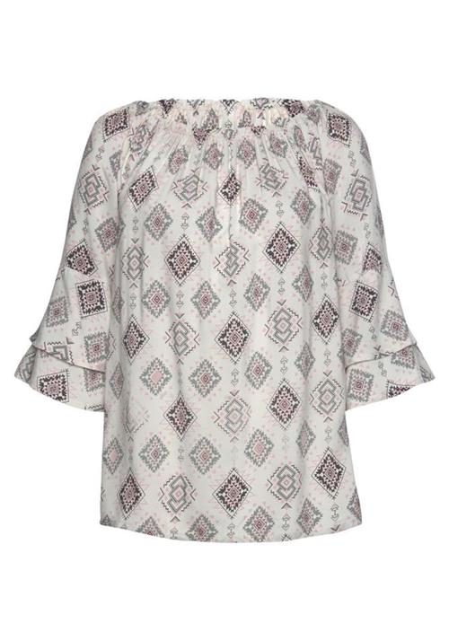 LASCANA Tunika  grå / pastelpink / sort / hvid