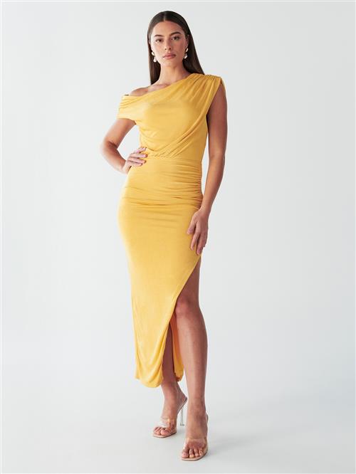 BWLDR Kjole 'VELEDA MIDI DRESS'  gul