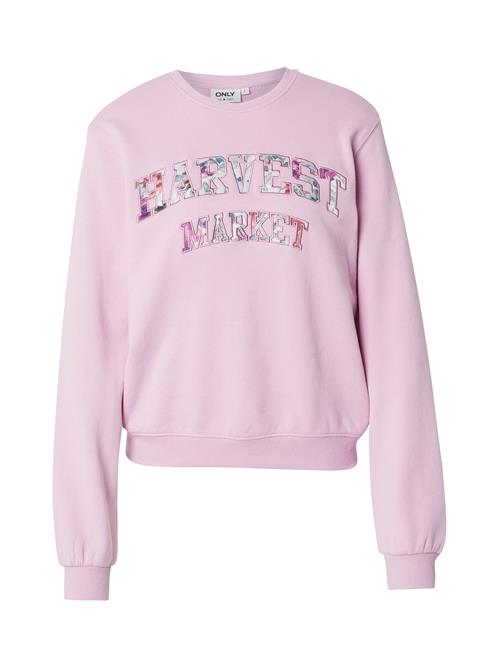ONLY Sweatshirt 'ONLFREDERIKKA'  dueblå / lysviolet / lavendel