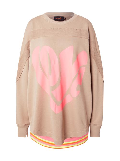 miss goodlife Sweatshirt 'London'  sand / neongul / koral